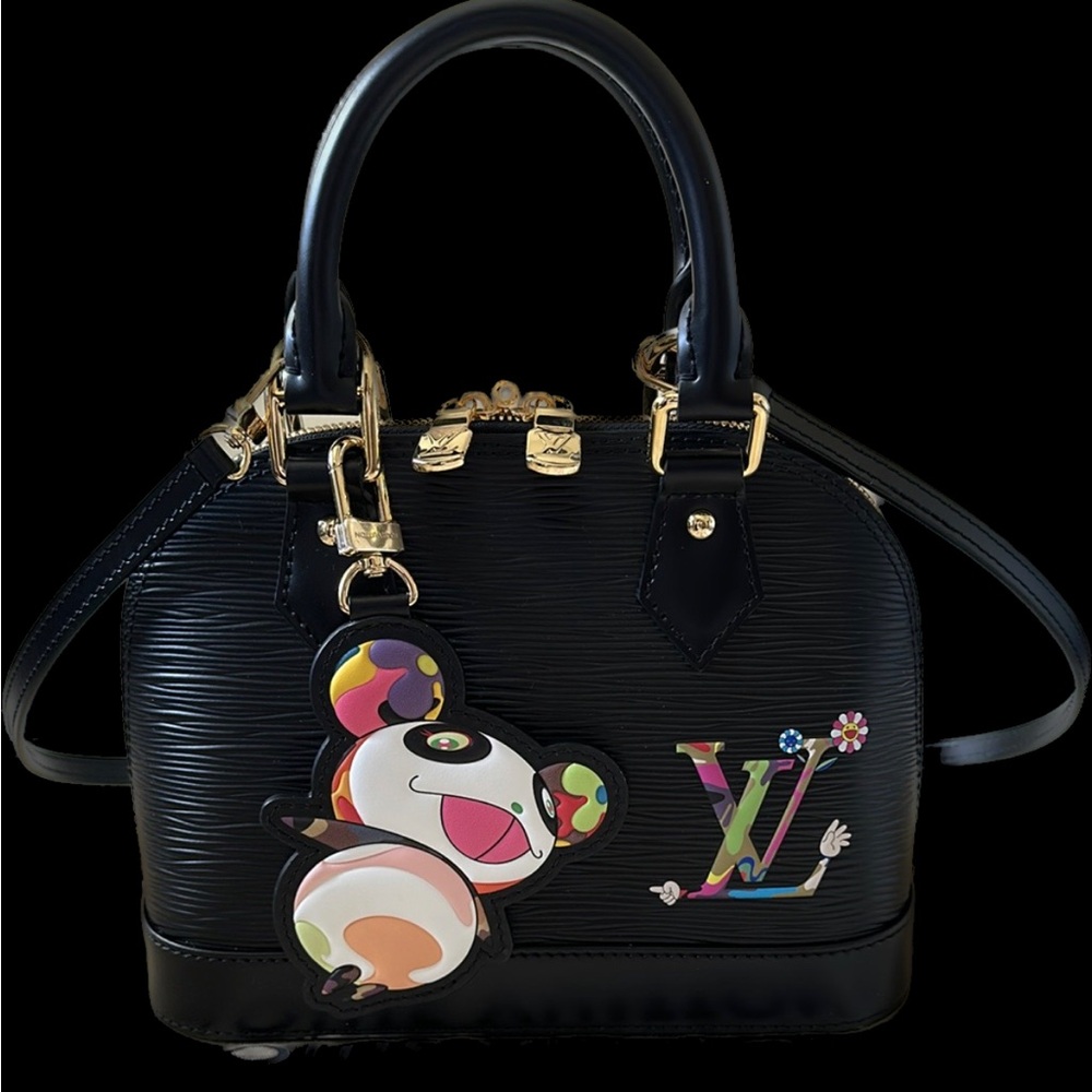 2025 LV x TM Louis Vuitton x Takashi Murakami Alma BB Epi Panda Bag Dubai Mall